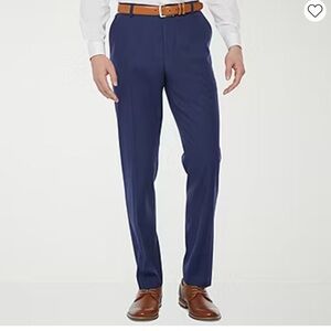 New J. Ferrar Ultra Comfort Mens Super Slim Fit Flat Front Suit Pants